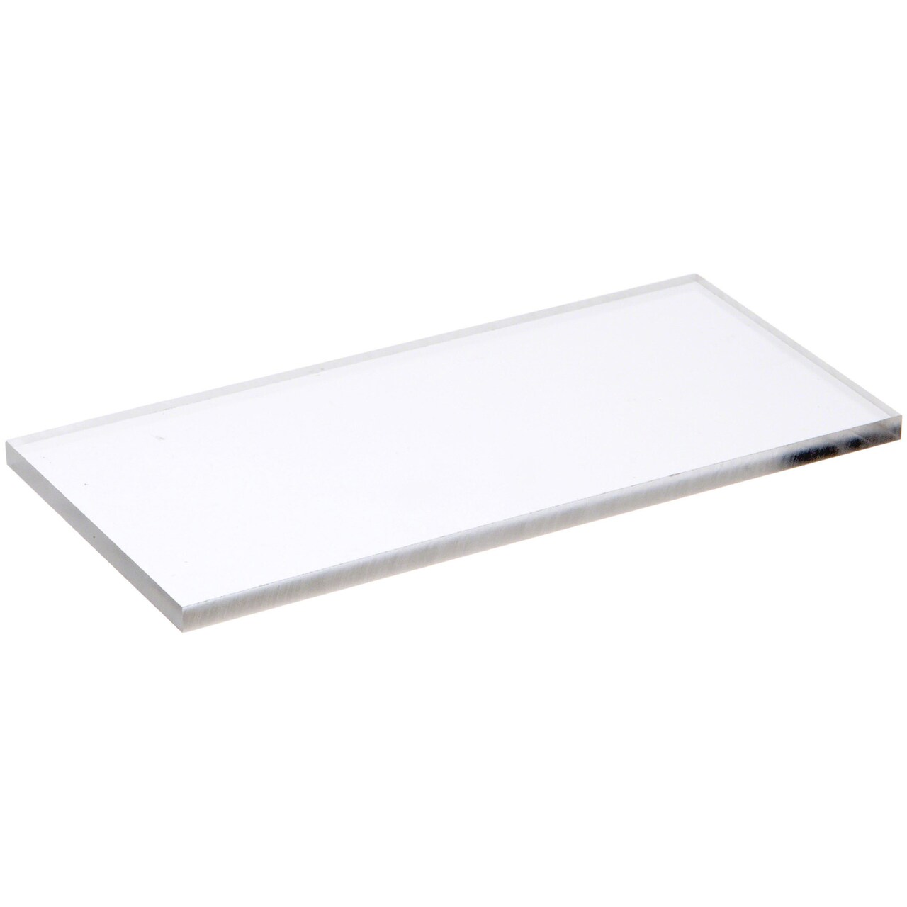 Plymor Clear Acrylic Rectangular Polished Edge Display Base, 6" W x 3" D x 0.25" H